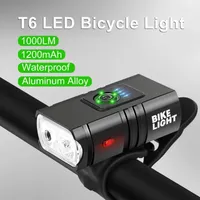 المصابيح الكهربائية مشاعل دراجة الدراجة ضوء USB LED قابلة لإعادة الشحن مجموعة الجبل دورة الأمامية الخلفية المصباح مصباح Luces Bicicleta