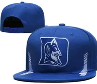 Dobra moda Blue Devils Ball Caps NCAA Basketball Snapback Baseball All Team Bone Chapeau Hats Women Mens Flat Hip Hop Cap A0
