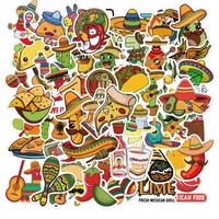 50PCS Mexican music stickers Pack for Water Bottle Laptop Skateboard Motorcycle Waterproof Decals