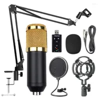 Mikrofonlar Full-BM800 Profesyonel Süspansiyon Mikrofon Kiti Studio Canlı Akış Yayın Kayıt Kondenser Seti