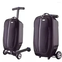 Koffers mannen mode skateboard trolley koffer reistas op wielen vrouwen rollende bagage student multifunctionele merk