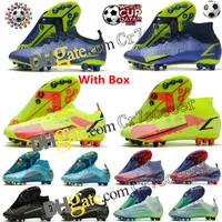 엘리트 AG Mercurial Vapores 14 Football Shoes 축구 부츠 클리트 부츠 Ynamic Turquoise Lime Glow Blue Volt Bright Crimson 2022 월드컵 운동화