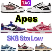 Sk8 Sta Low Casual Shoes Apes Men Nigo Sneakers Vintage White Pink Mist Grey Royal Royal Light Grey Cream 16th Anniversary CAMO NEGRO BEGE Mujer Mujer Sneaker