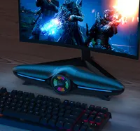 PC -Gaming -Lautsprecher Desktop -Soundbar für Computer -Laptop -Tablets Stereo mit passiven Kühler RGB Light -Lautsprecher verdrahtet