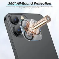Protector 3 Pieces HD İPhone13/12/Pro/Max için Tahribatsız Çizilmez Olmayan Lens Filmi