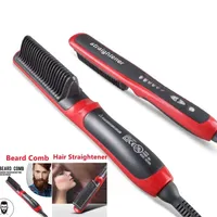 Hair Straighteners ASL-908 Straightener Durable Electric Straight Beard Comb Brush Heated Ceramic Straightening EU Plug 220921