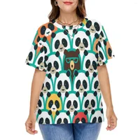 Shirt Art Panda T Shirts Cool Animal Print Casual Short Sleeve Women Modern Tee Beach Graphic Top Tees Plus Size 6XL7113099
