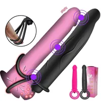 Секс -игрушка массажер 10 режимов двойной проникновение вибраторные точки анальные штекер