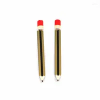 Stud Earrings Trendy School Stationery Mirror Gold Pencil Acrylic For Women Funny Creative Fashion Jewelry Gift