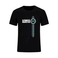 Basit Stil Man Tshirt F1 Sürücü Lewis Hamilton Digital 44 T Kısa Kollu Erkek Otobüs Hayranları Pamuk T-KB2O