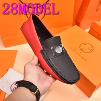 AA 28MODEL Spring Suede Leather Men Casual Shoes Luxury Designer Loafers Italian Genuine Leather Driving Moccasins Slip on Men's Shoe Plus Size 46 A2