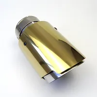 GTPARTS Car Universal TAIL PIPE Type Golden Stainless Steel Exhaust Tip End Muffler for Mercedes Benz BMW Audi VW Golf Toyota Hond235K