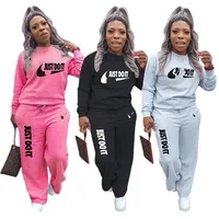 2022 Brand Women Letter Tracksuits Winter Fall Two Piece Set Casual Hoodies Pants Crew Neck Pullover Sports Suit Long Sleeve Outfits 4224