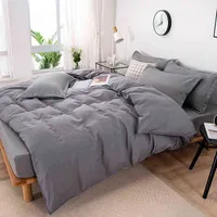 Duvet Cover Sets Techome Solid Color Duvet Multisize-Verbrennende mehrfarbige graue Königin Winter Warm Bettdecke Waschbarer hautfreundlicher Stoff 0921