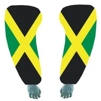 자메이카 국기 소매 새로운 주문 로고 산악 자전거 사이클링 팔 워머 농구 팔 팔살 망고이토 자전거 액세서리 UV 팔 보호기 259G