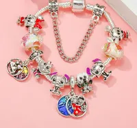 Fashion Pandora Style Charm Bracelet Princesse Girl Pendant Femmes Perles de charme europ￩en Le P￨re No￫l Sangle s'adapte ￠ Pandora Charms Bracelets Collier Bijoux DIY