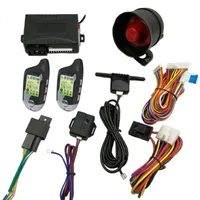 Car Vehicle Security Paging Car Alarm 2 Way LCD Sensor Remote Engine Start System Kit Automatic Car Burglar Alarm System 501254P