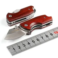Werksdirekte China Marke kleines Taschenklappmesser 8CR13Mov Satin Blade Rosewood Griff EDC Taschen Messer Geschenkmesser239o