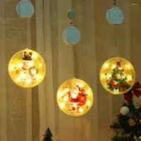 Strings Christmas Led String Lichtraam Hangen 3D Xmas Lantern Tree Lights Battery Fairy