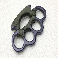 New ARIVAL Black alloy KNUCKLES DUSTER BUCKLE Male and Female Self-defense Four Finger Punches555261S