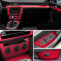 폭스 바겐 VW Passat B8 2017-2019 내부 ​​중앙 제어판 도어 핸들 3D 5D 탄소 섬유 스티커 데칼 자동차 스타일 AC290A