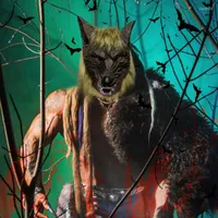 Feestmaskers Halloween Cosplay latex rubber wolf masker weerwolf set enge decorhandschoenen