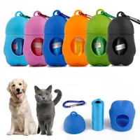 Pet Dog Toy Dispenser Poop Bag Set Garbage Bags Carrier Holder Animal Waste Picker Cleaning Tools for Outdoor Pet Inventory Wholesale