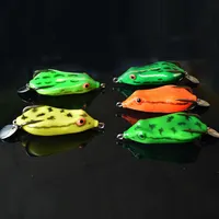 Fishing Snakehead Lure Frog Double Hook With Spoon Blade 7cm 10g Barbed Hooks Artificial Lures292o