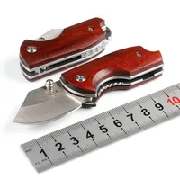 Werksdirekte China Marke kleines Taschenklappmesser 8CR13Mov Satin Blade Rosewood Griff EDC Taschen Messer Geschenkmesser284l