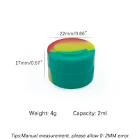 500pcs lot 2ml silicone container colorful containers smoking oil rig wax dab containers for wholesale and retail