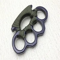 New ARIVAL Black alloy KNUCKLES DUSTER BUCKLE Male and Female Self-defense Four Finger Punches555202Y