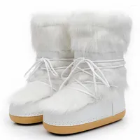 Boots Women Snow Space Deer Drop Drop 2022 مع أحذية سلامة عمل الفراء للسيدات