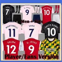 22 23 23 fãs versão Jerseys de futebol Saliba Gunners Martinelli G. Jesus 2022 2023 Smith Rowe Arsen Jersey Saka All Football Shirt Odegaard Kit Kid Equipment