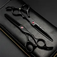 Sax Shears Professional Japan 440C 55 6 Red Gem Black Cut Hair Scissors Cutting Barber Haircut Thinning Shears Frisör 220921