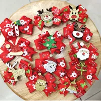 Christmas Ornament Hairpin For Children Women Red Bow Christmas Tree Santa Claus Elk Pattern Hair Clips Novelty Gifts 1 8ah D3