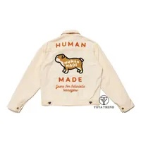 Humanmade Men's Jackets Coats 21aw Veste de travail Veste Dogie Fado broderie sur le dos des vestes pour hommes et femmes
