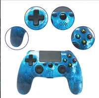 Butões de precisão azul controlador sem fio de vibração dupla para PlayStation 4