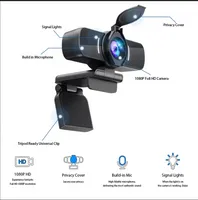 Camera 1080p HD 30fps Privacy Cover Webcams con microfono