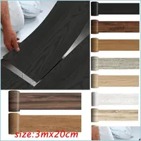 Adesivos de parede adesivos de piso de 20cmx, grão de madeira auto adesivo, papel de parede de parede de cozinha de cozinha de madeira de madeira adesiva decoração de casa decoração dhqjx