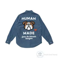 humanmade men&#039;s jackets coats 22SS Love Letter Fadou Dog Head Men and Women Spring Autumn Winter Casual Long Sleeve Shirt Coat