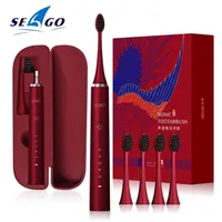 Toothbrush SEAGO Sonic Electric Adult with Travel Case 5 Modes Rechargeable Teeth Whitening Waterproof Brush 220921