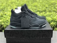 Release Authentic 4 KAS Cool Grey White Black Shoes Glow In DARK Mens Outdoor Sports Sneakers With Original 930155-003