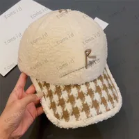 Winter Designer Baseball Caps for woman męskie czapki Casquette Houndstooth unisex moda wełna casualna czapka kulowa