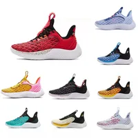NEW Currys Flow 9 Red Basketball Shoes Sneakers Men Women Baskets Street Game Day Believe Elmo Play Trainers us 7-11309Z