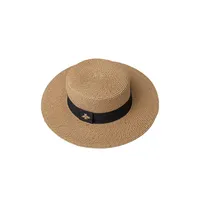 Hasır Şapka bayanlar Bow Bey Geniş Şapkalar Yaz Gezi Güneş Koruyucu Güneşlik Avrupa ve Amerikan Retro Leisure All-Match Top2579