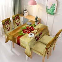 Christmas Decorations 5pcsset Christmas Decor for Home Santa Bells Tablecloth Chair Cover Xmas Party Decor Navidad Ornaments Noel Year Gifts 2023 220921