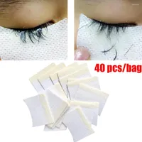 Fałszywe rzęsy 40pcs rzęs przedłużenie makijażu zmywacza bawełniane poduszki poduszki pod łatami ochronnymi do usuwania szczepienia