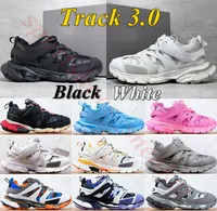 Luxury Designer Men Women Casual Shoes Track 3 3.0 Triple Black Black Sneakers Tess.S. Zapatos de entrenamiento de plataforma impresa de nylon entrenador de cuero gomma