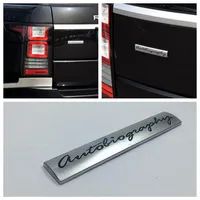 شارة السيارة شارة 3D Chrome Metal Sutobiographic Logo Auto Body Emblem Sticker for Range Rover Vogue257r