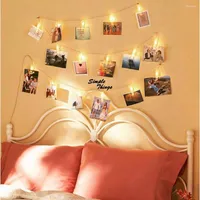 文字列150cm 300cm LED Garland Card PO Clip String Lights for Year Christmas Festival Party Wedding Lamp Decoration Light